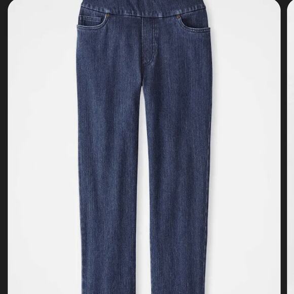 Coldwater Creek Knit Denim Mid Rise Slim-Leg Ankle Jeans 12P - Picture 3 of 4